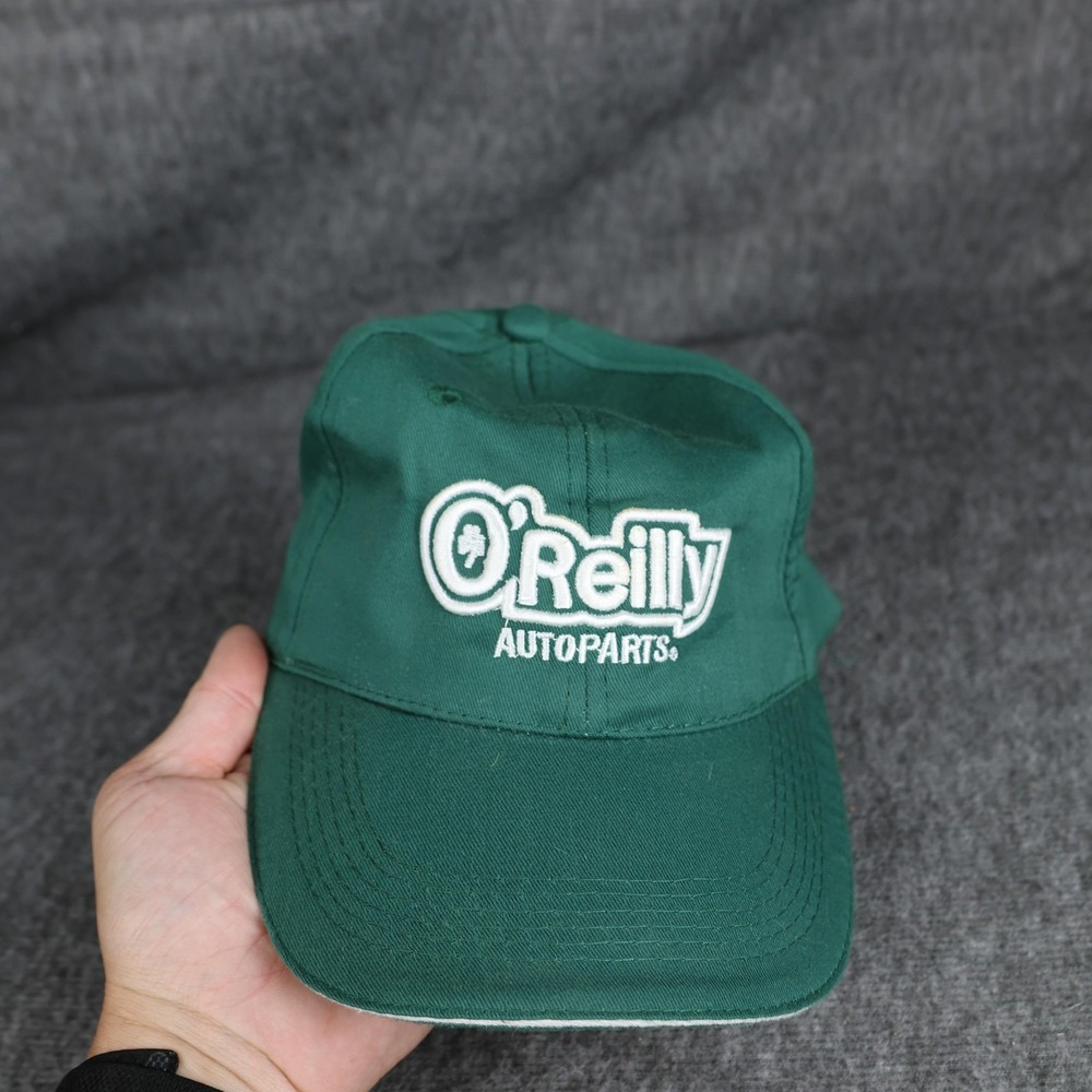 O'Reilly Auto Parts Hat Cap Strap Back Green Embroidered Logo One Size Mens